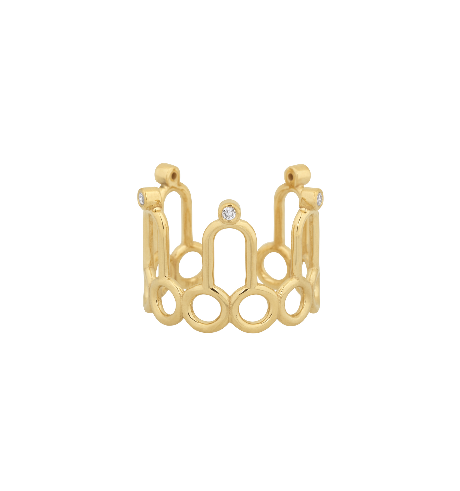 Gold brilliant phallus ring