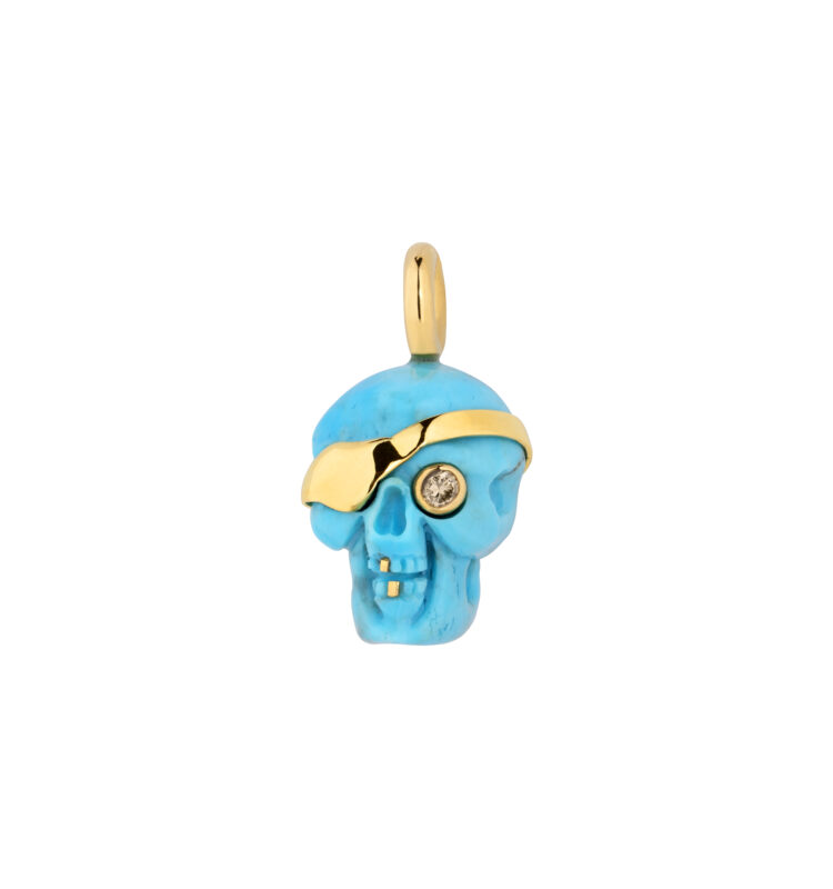 Turquoise Skull Pendant