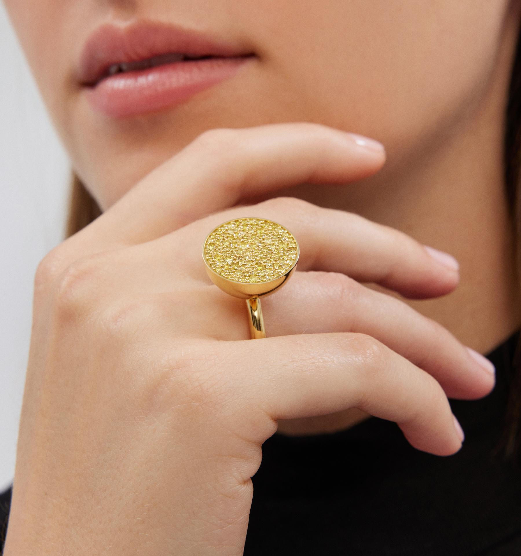 CYCLOS YELLOW DIAMOND RING - 18MM - Image 2