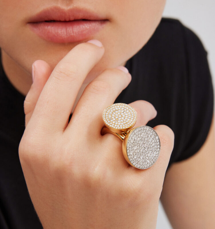 CYCLOS WHITE DIAMOND RING – 25MM