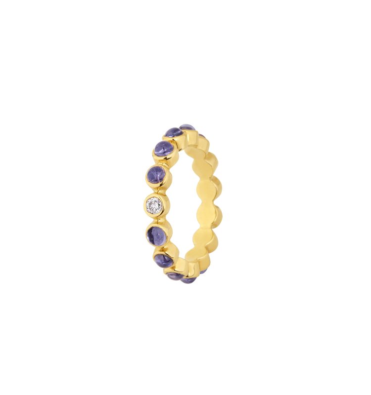Iolite Brilliant Ring