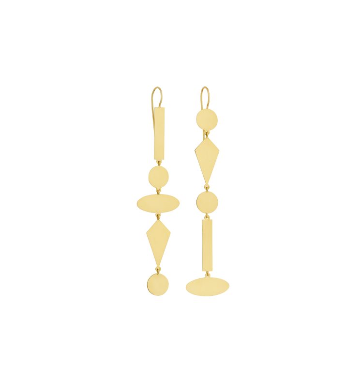 Gold "Mirror" Earrings - S