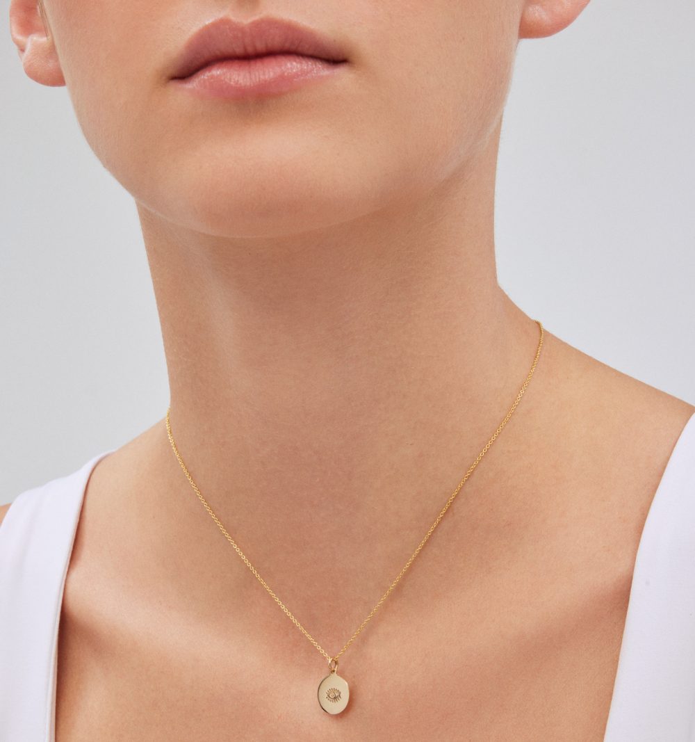 EVIL EYE GOLD NECKLACE - Image 2