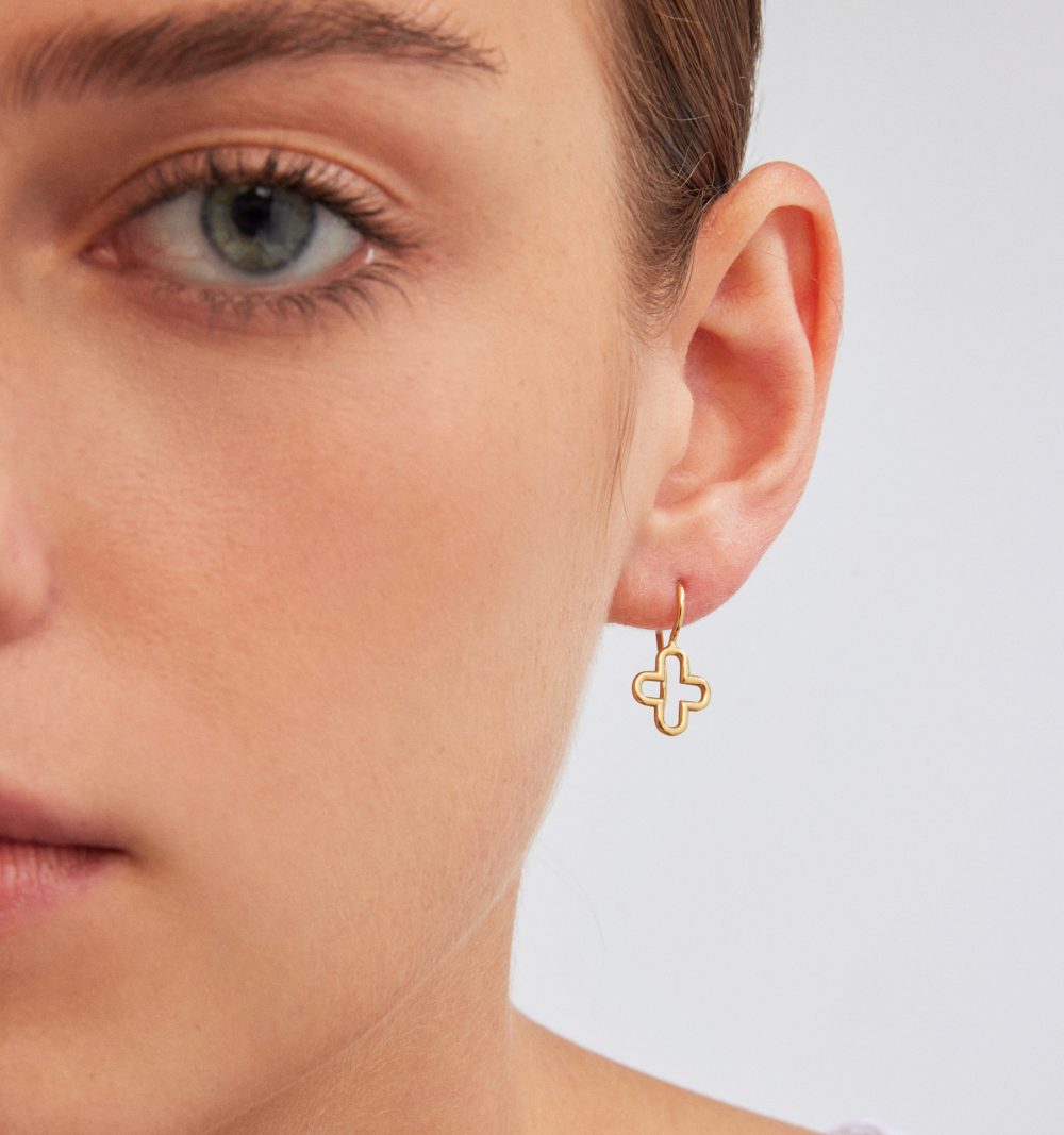 Byzantium small cross earrings - Image 2