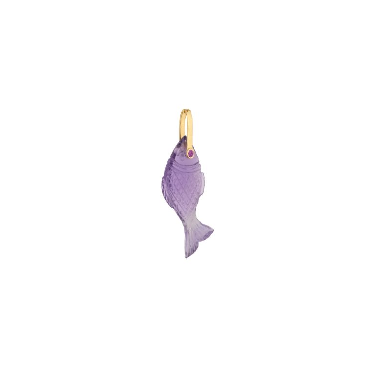HAND CARVED AMETHYST FISH