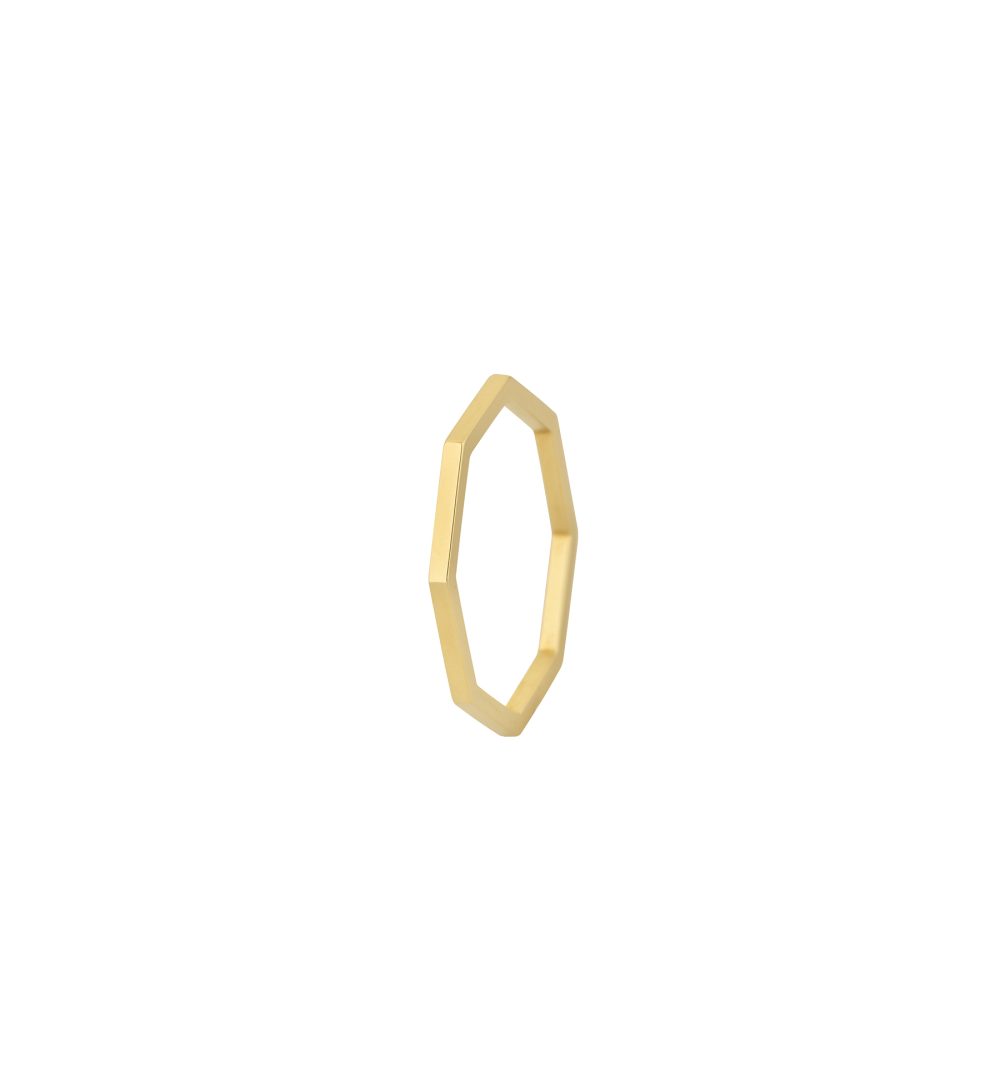 Gold octagonal ring