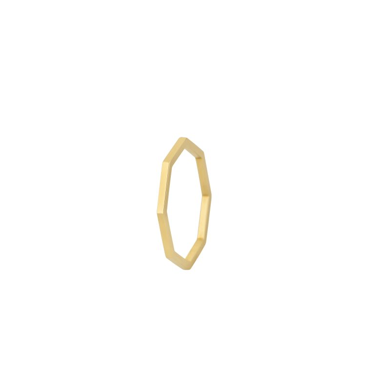 Gold octagonal ring