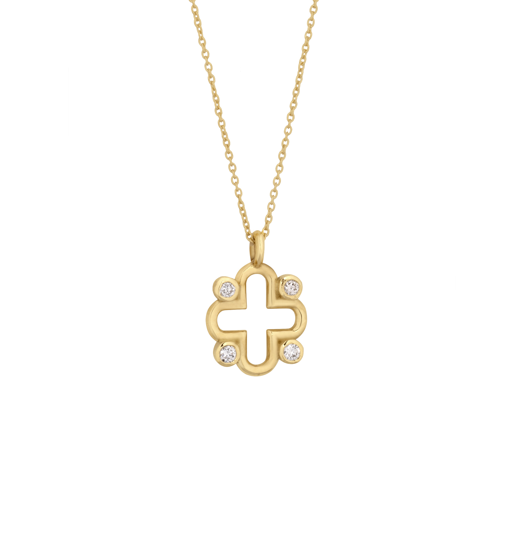 Byzantium Square Necklace with Brilliants