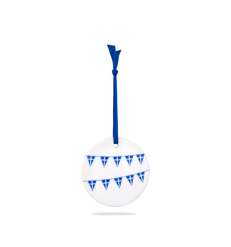 Porcelain Ornament - Greek Flag