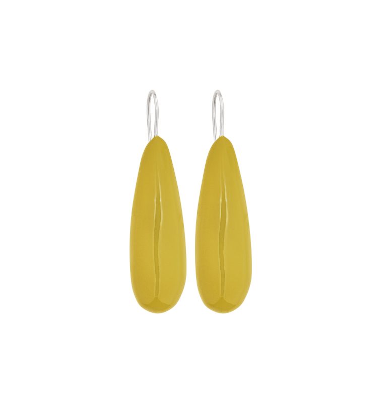 Large Goldenrod Fully Colored Drops Earrings