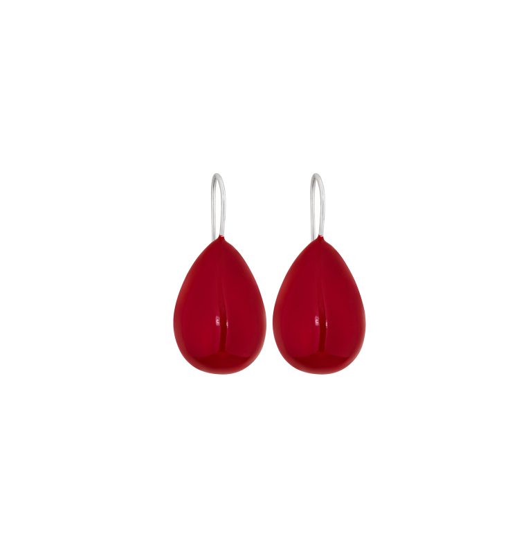 Classic Burgundy Fully Colored Drop Earrings