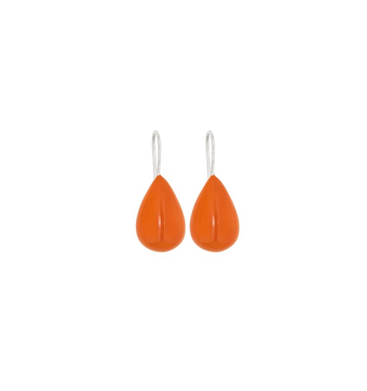 Mini Orange Fully Colored Drop Earrings