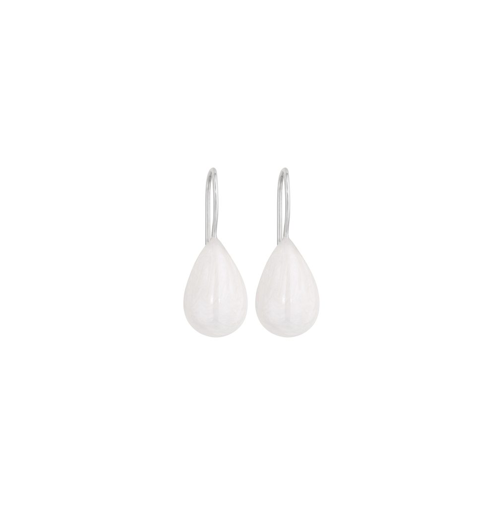 Mini Ivory Pearl Fully Colored Drop Earrings