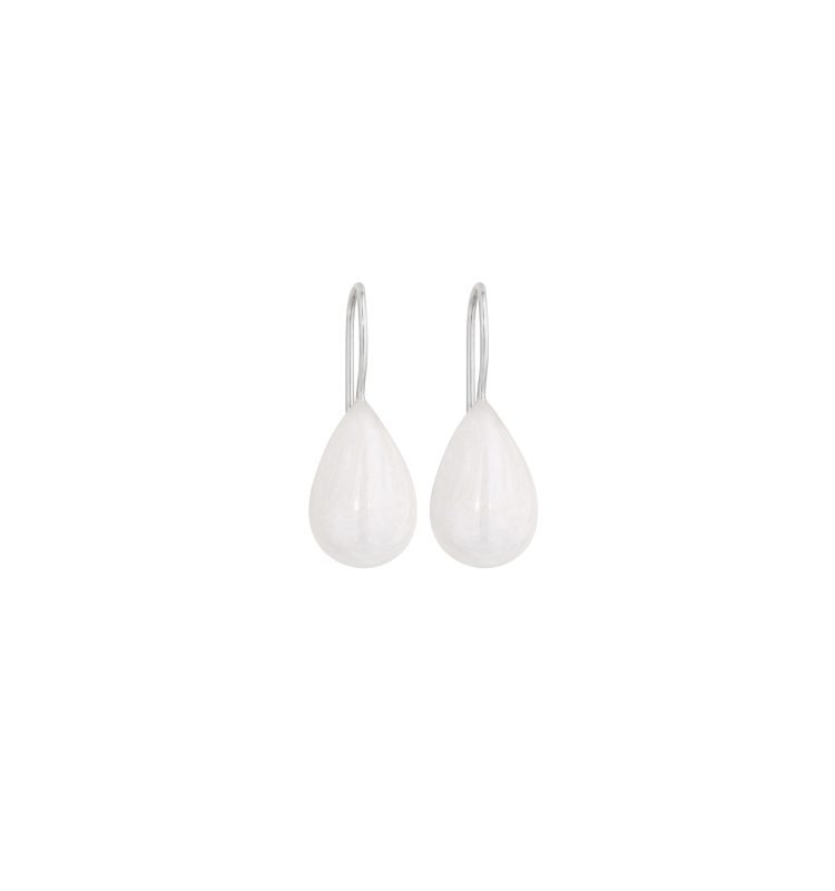 Mini Ivory Pearl Fully Colored Drop Earrings