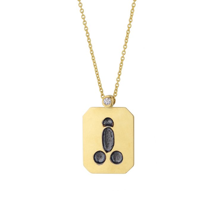Gold phallus brilliant pendant
