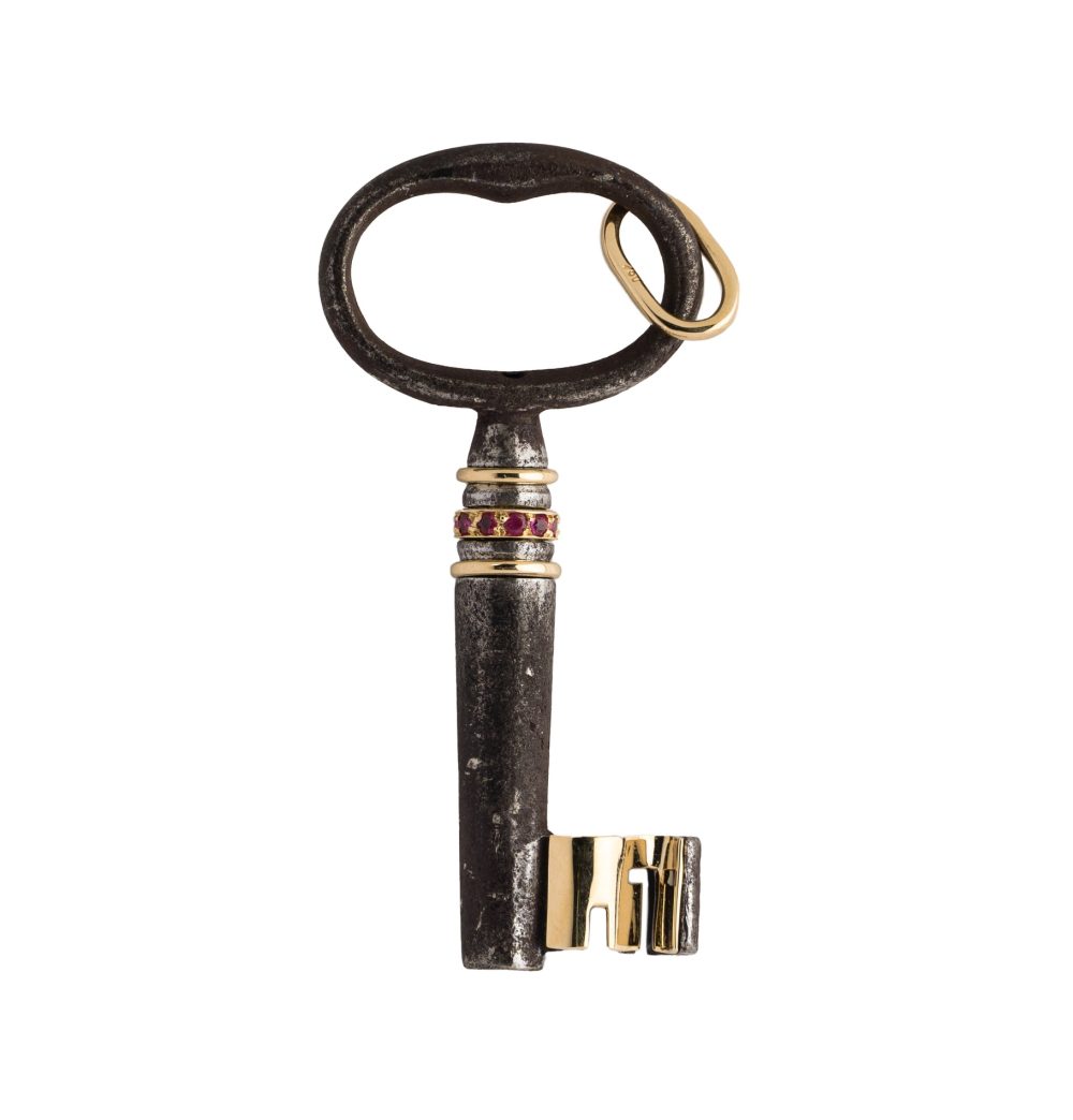 Old Key - Rubies Pendant