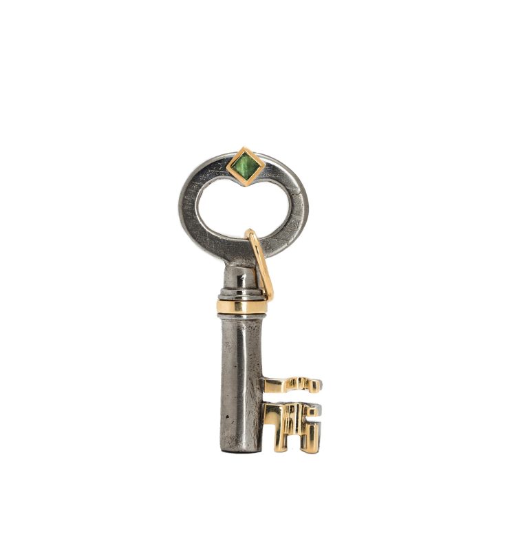 Old Key - Emerald Pendant