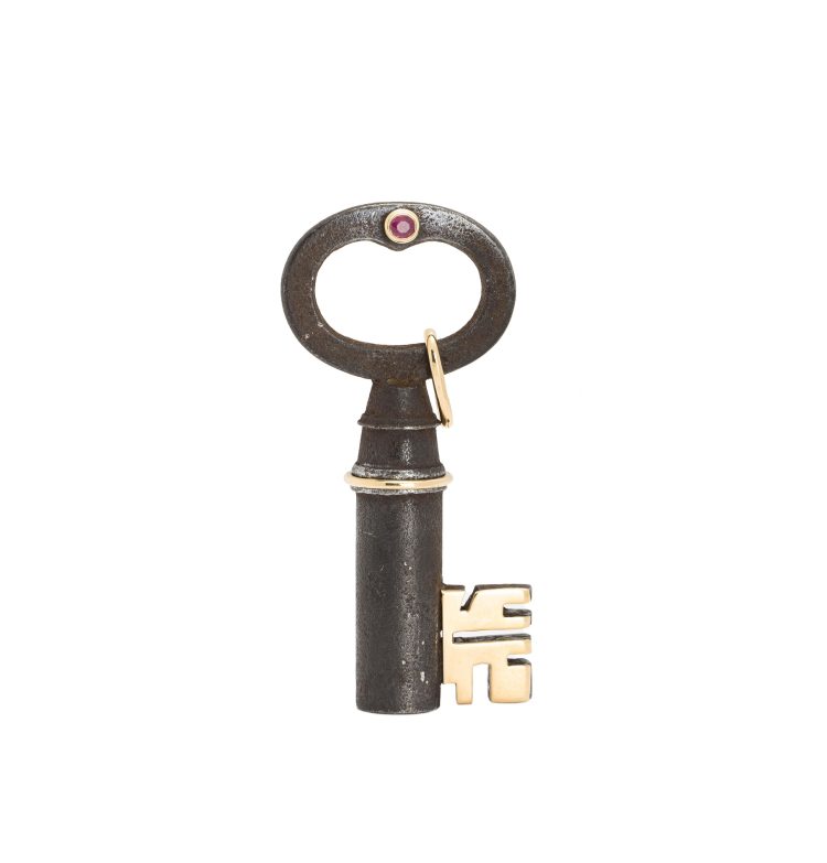 Old Key - Ruby Pendant