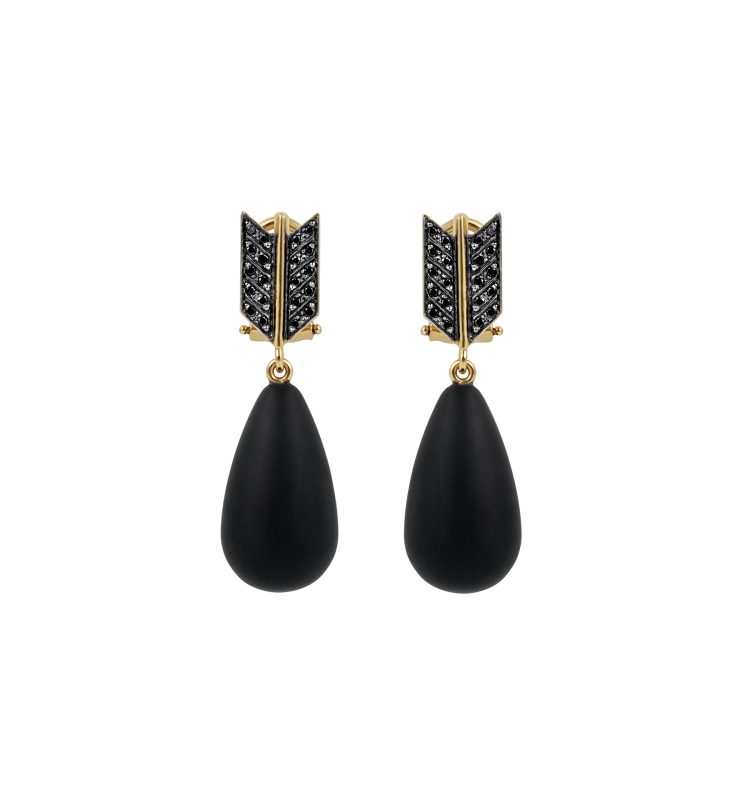 Midnight Arrow Onyx Earrings