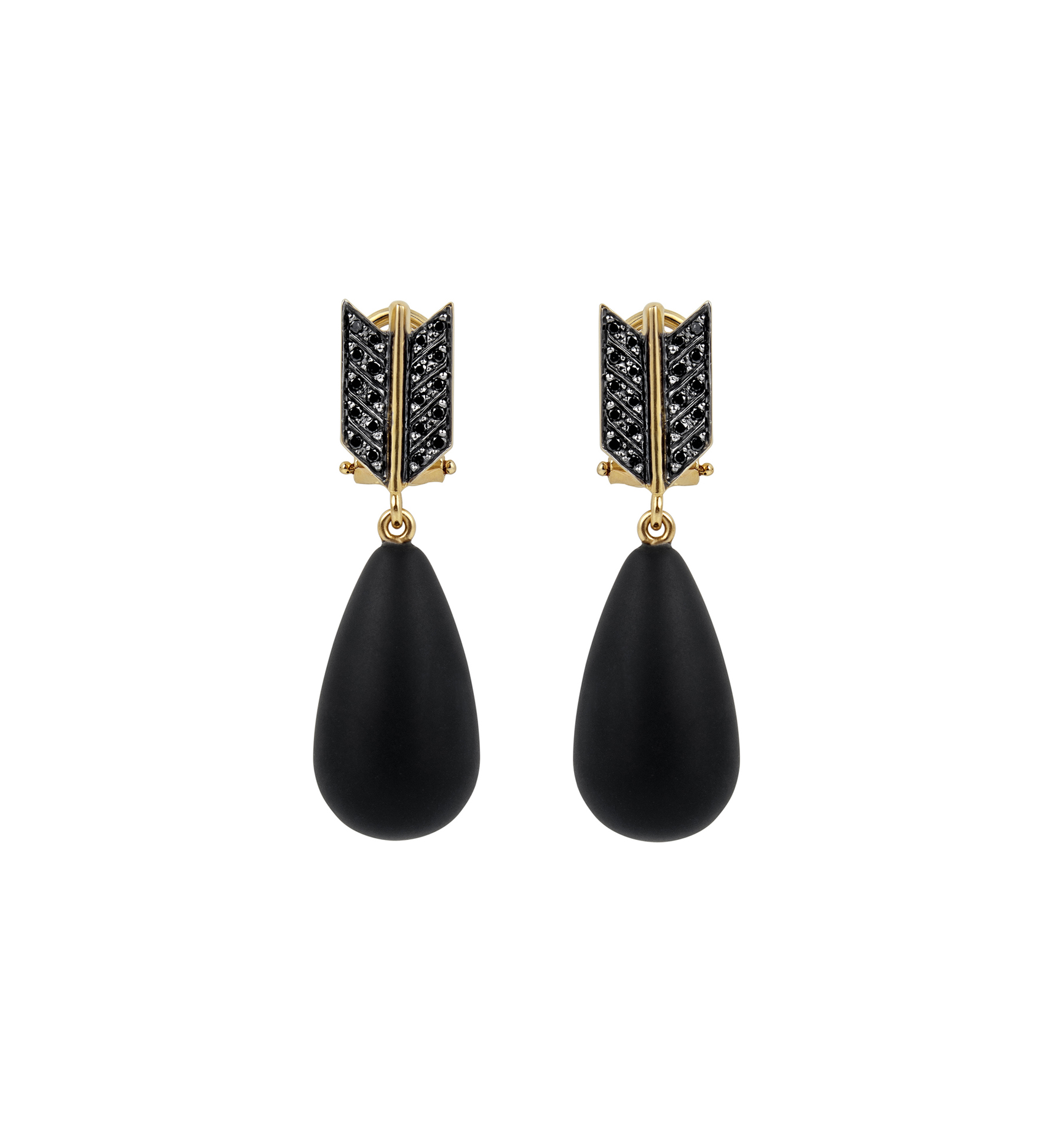 Midnight Arrow Onyx Earrings