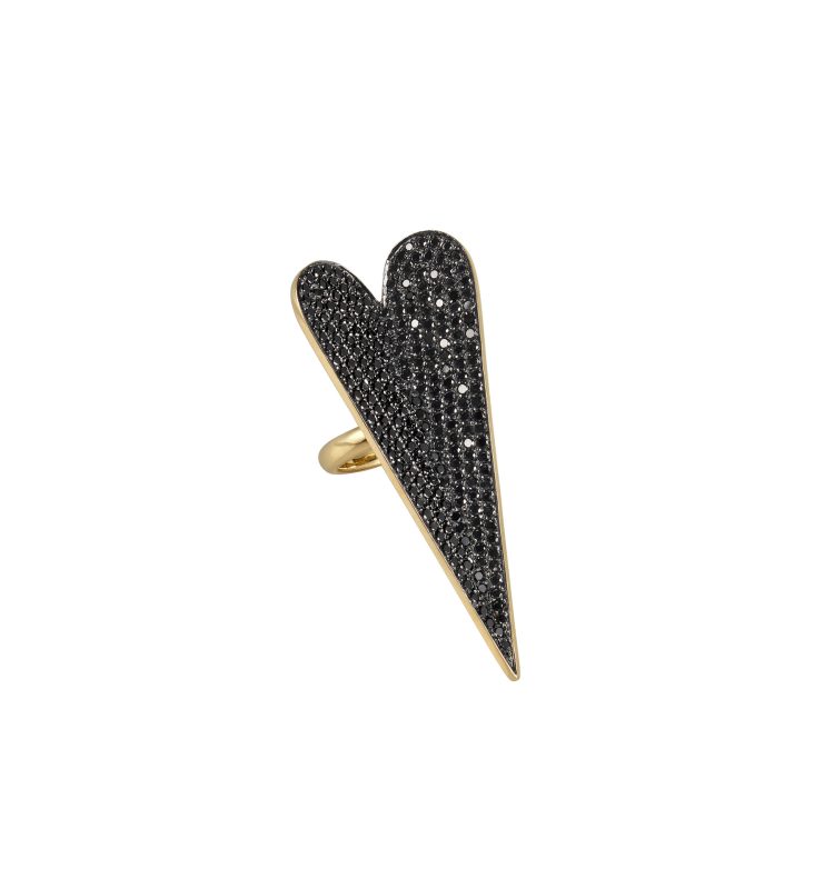 Eros Large Black Diamonds Ring