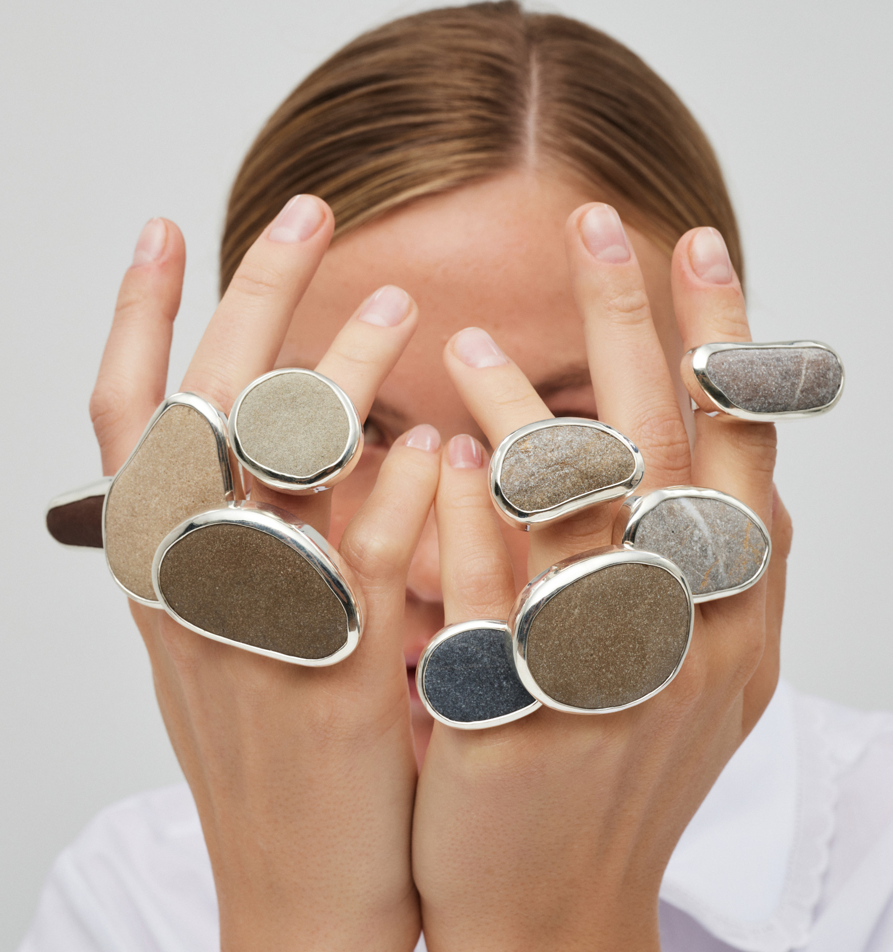 Pebble Silver Rings