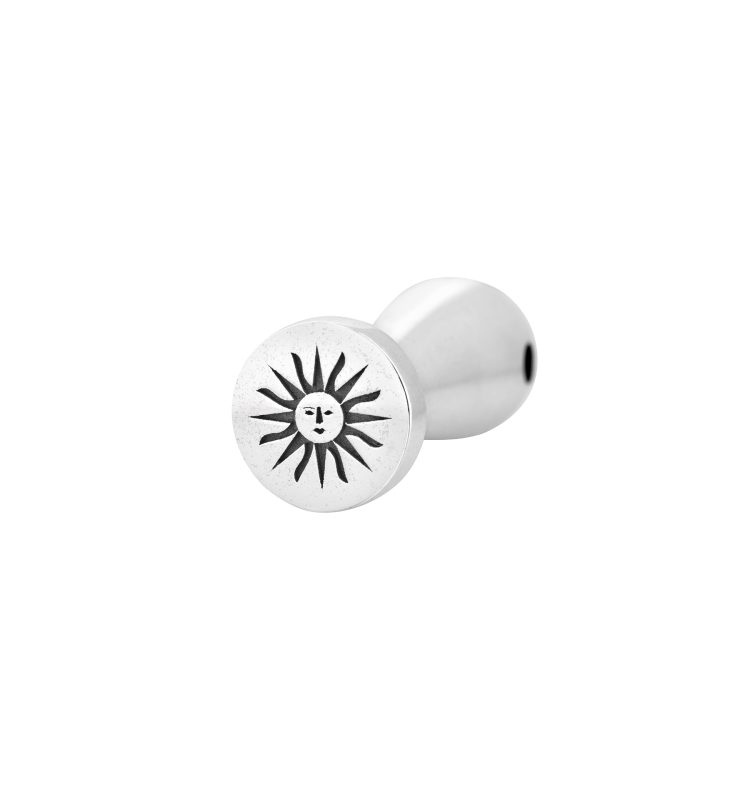 Sun Silver Signet Pendant - L