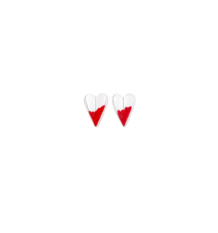 A Folded Heart, Touched in Red I