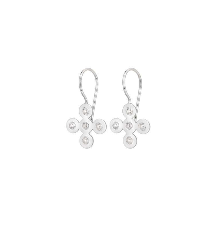 Half Cyclos Silver Earrings