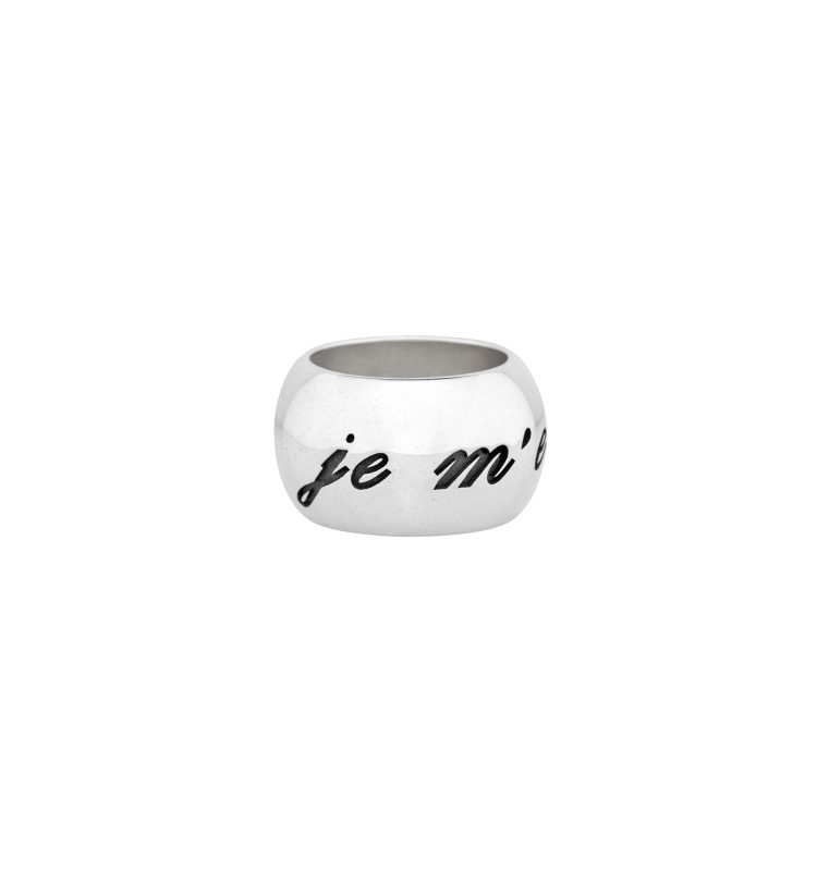 “Je m' en fous” Engraved Silver Band Ring II