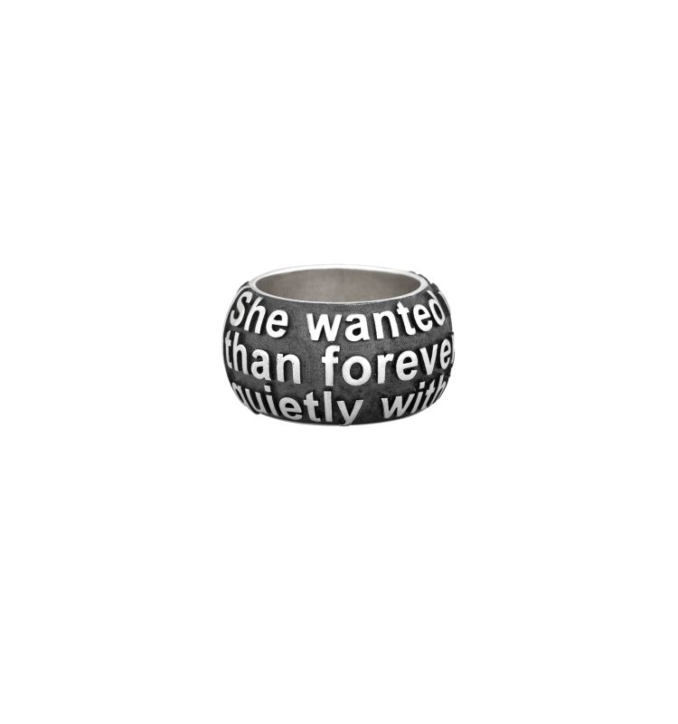 Unisex Romance-Inspired Silver Ring I