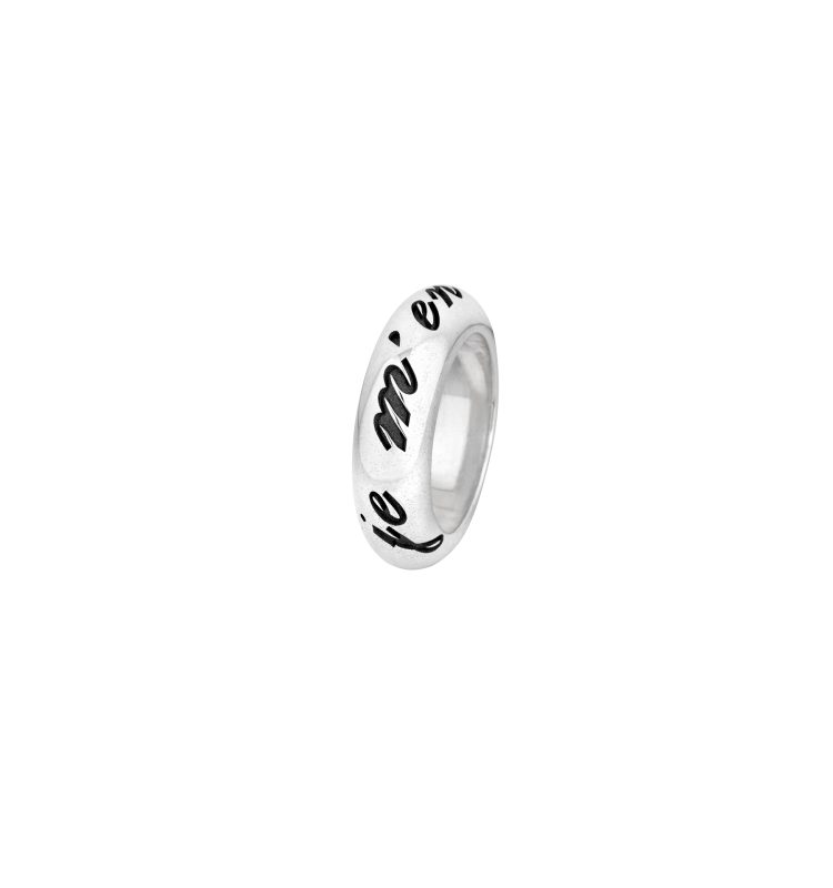 "Je m' en fous" Engraved Silver Band Ring I