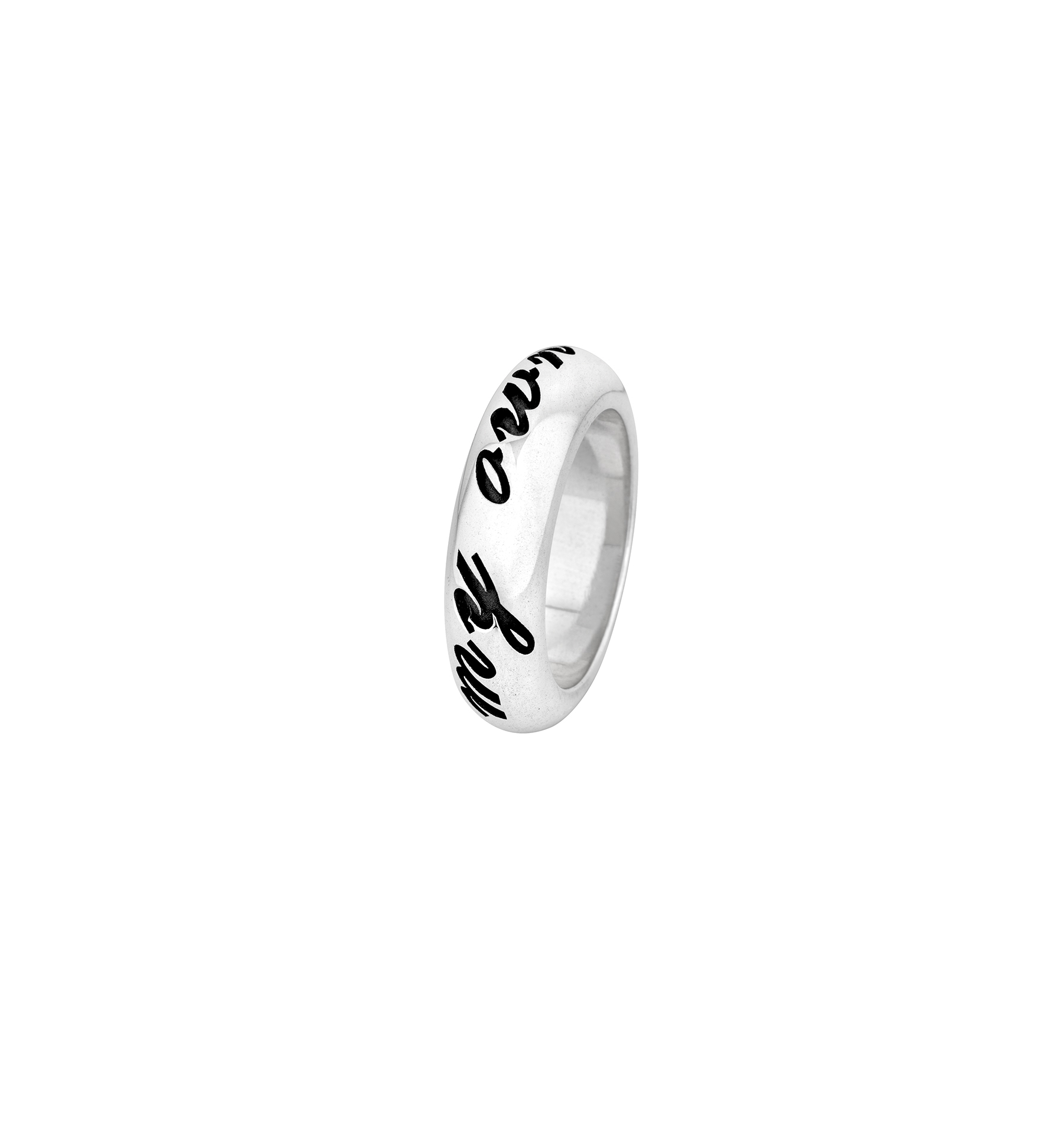 "My Own Way" Engraved Silver Band Ring I