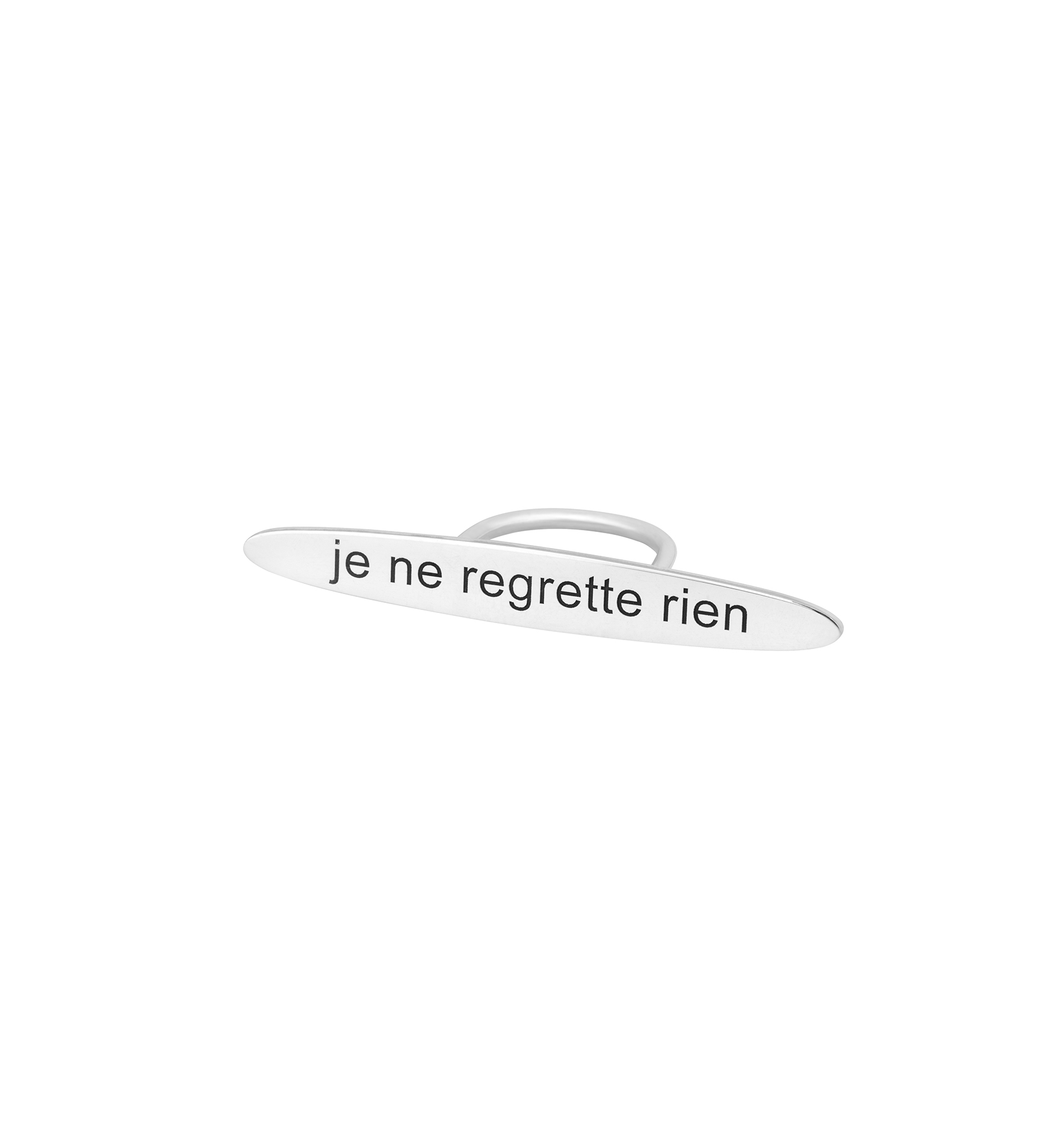 "Je ne regrette rien" Silver Ring