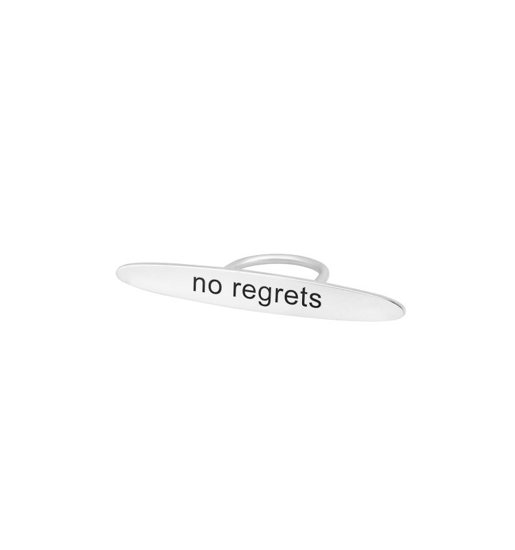 "No Regrets" Silver Ring