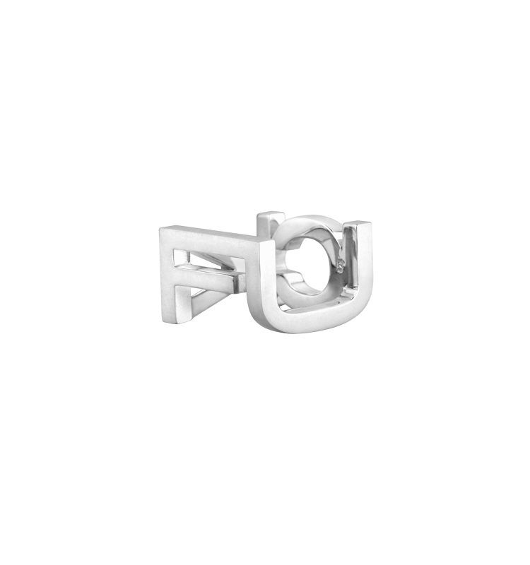 "Fuck" Unisex Angular Ring